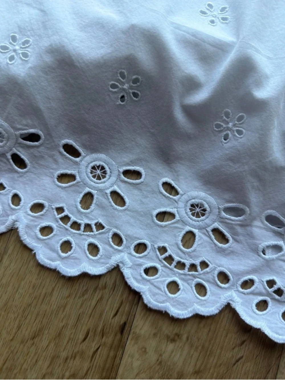 Old Navy White Eyelet Midi Skirt - Picture 3 of 9